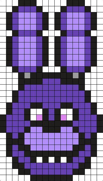 cara de bonnie|Como dibujar a BONNIE de FNAF en PIXEL ART.